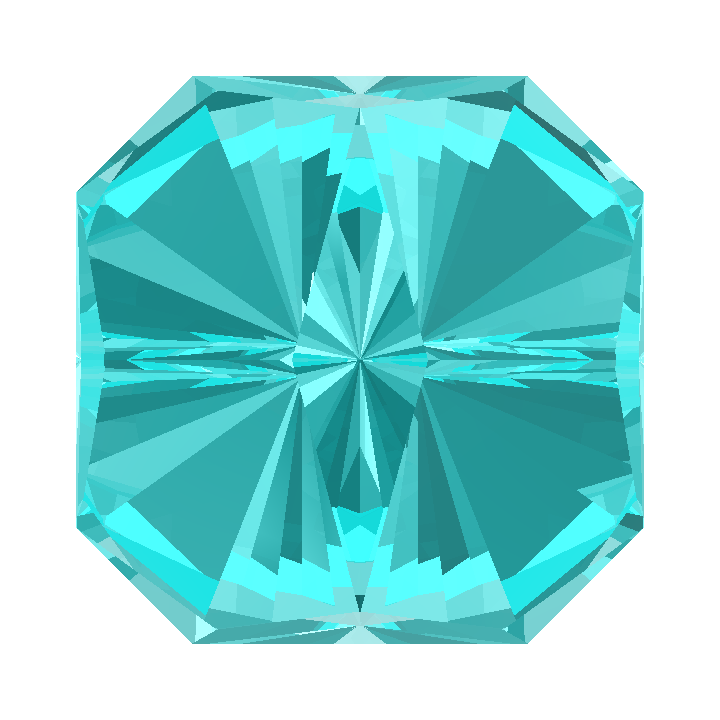 Custom Blue - Teal Sapphire Tessellation Gem