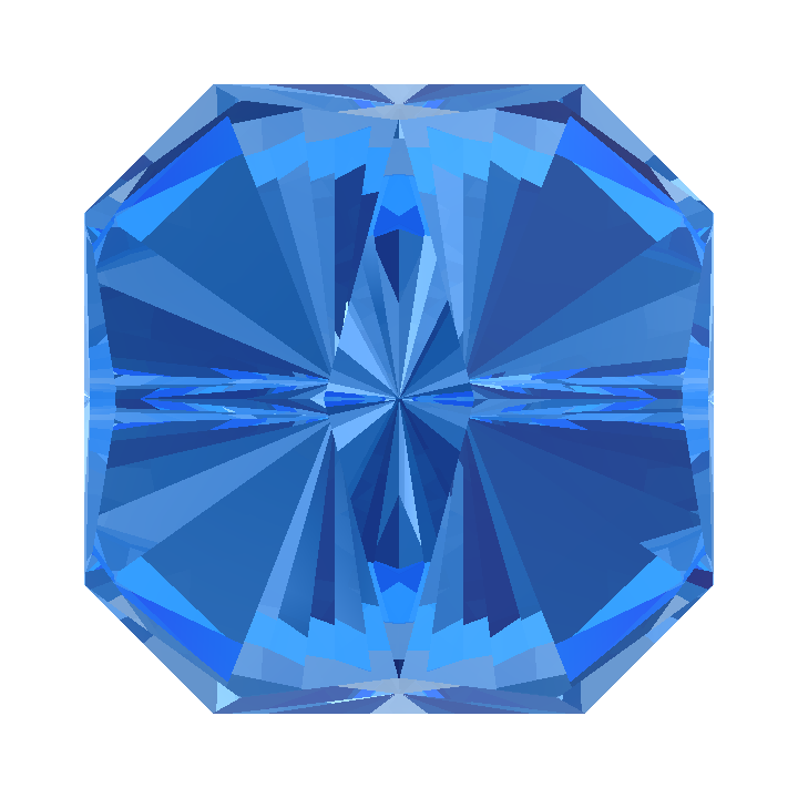 Custom Blue - Teal Sapphire Tessellation Gem