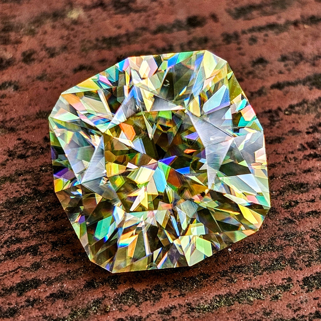 White Rutile 🌈🍭🦄, House Of Sylas Cushion Cut, 35.96 Carats - DJEVA