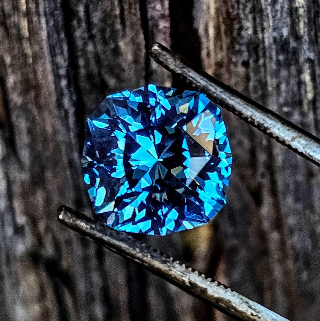 Cerulean Blue Lab Sapphire, House Of Sylas Cushion Cut, 7.5 Carats - DJEVA